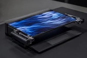 Lo schermo di questo laptop da 14 pollici raggiunge i 17 pollici quando viene aperto