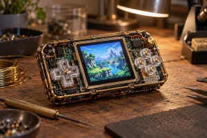 This Circuit Sculpture Is an ESP32-Powered Console