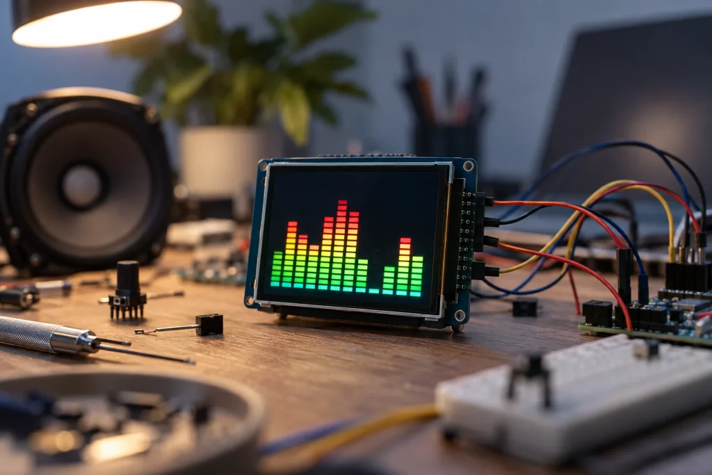 ESP32 Ekran Kartında Ses Spektrum Analizörü