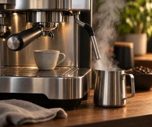 Une évacuation sûre conçue pour la buse vapeur d’une machine à café