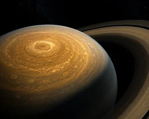 Телескоп NASA обнаружил 10-угольную облачную структуру на южном полюсе Сатурна