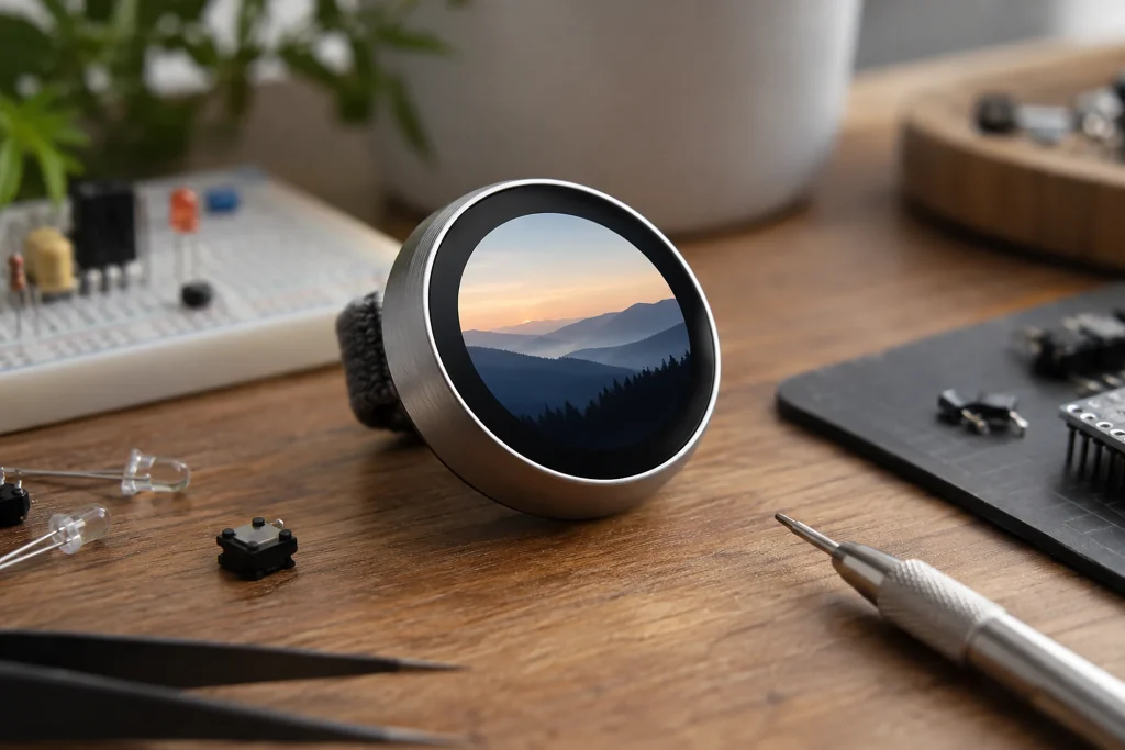 Il badge AMOLED rotondo offre numerose funzioni